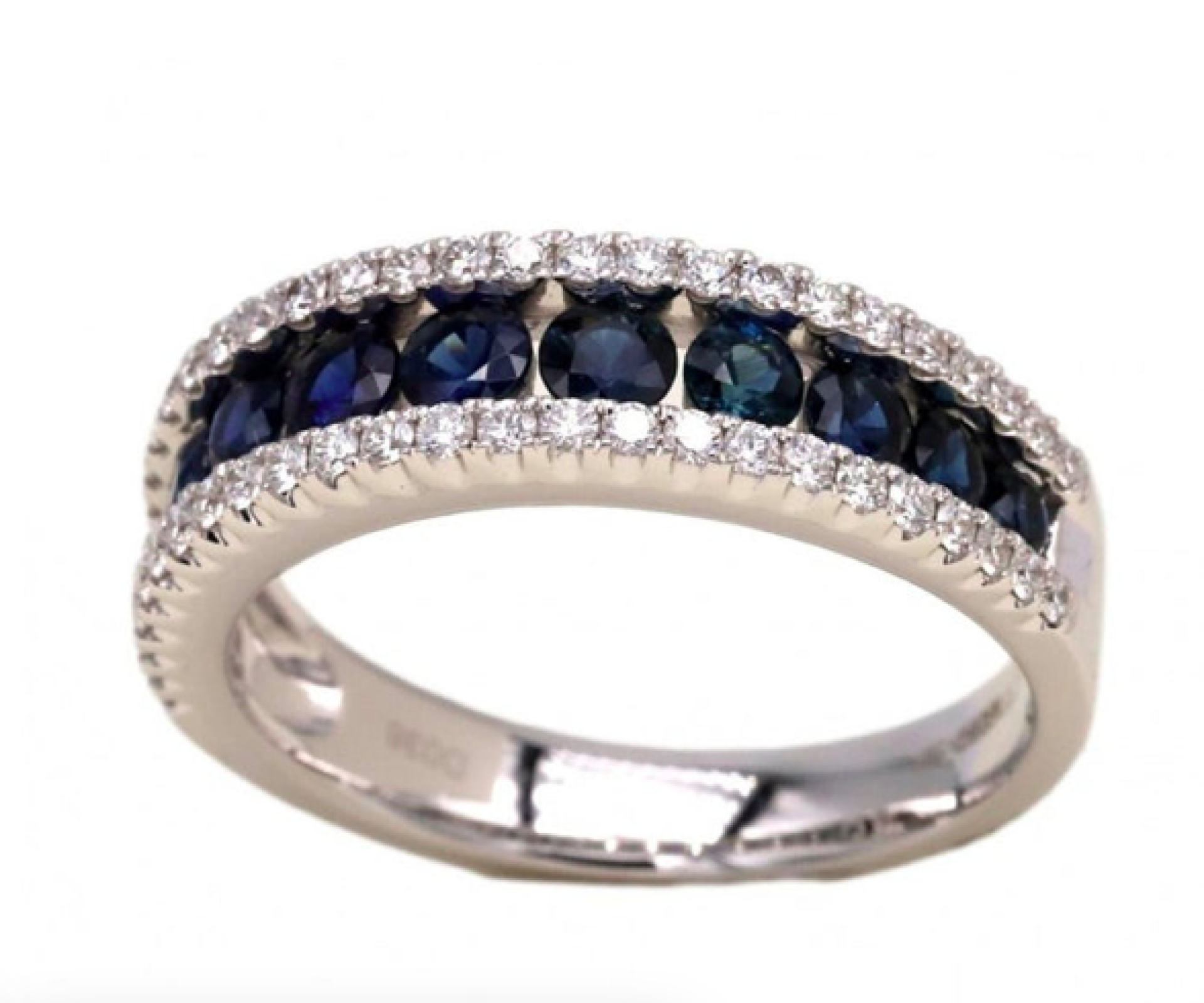 ANELLO DIAMANTI E ZAFFIRI GIORGIO VISCONTI
