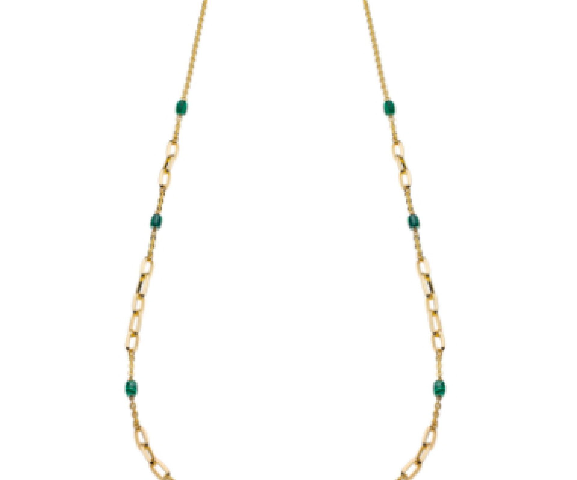 COLLANA UNOAERRE LUNGA CON MALACHITE